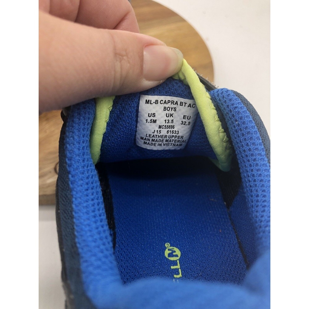 Merrell Carpa Bolt Hiking Shoes Boys Blue Green 1.5 Sneakers Outdoor Hiking - Picture 7 of 9